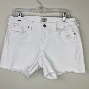 J.Crew White denim jean cut off jean shorts size 26